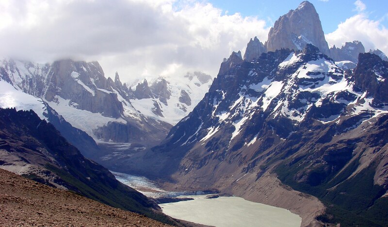 Laguna Torre e o Cerro Torre, trilha que sai de El Chaltén